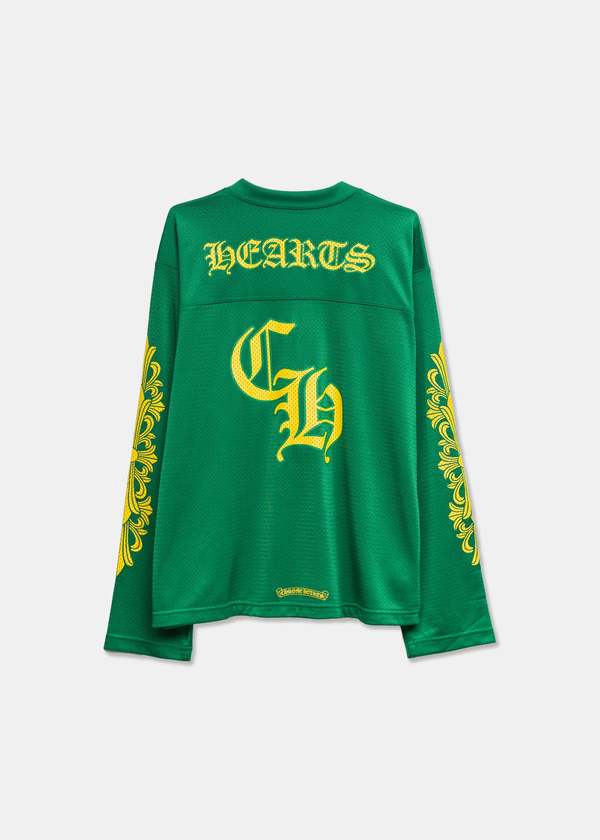 CHROME HEARTS グリーン 長袖シャツ X-LARGE chrome hearts Chrome Hearts Hockey Long Sleeve Jersey - Green