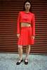 Sandy Liang Astra Skort - Red - Thumbnail 4