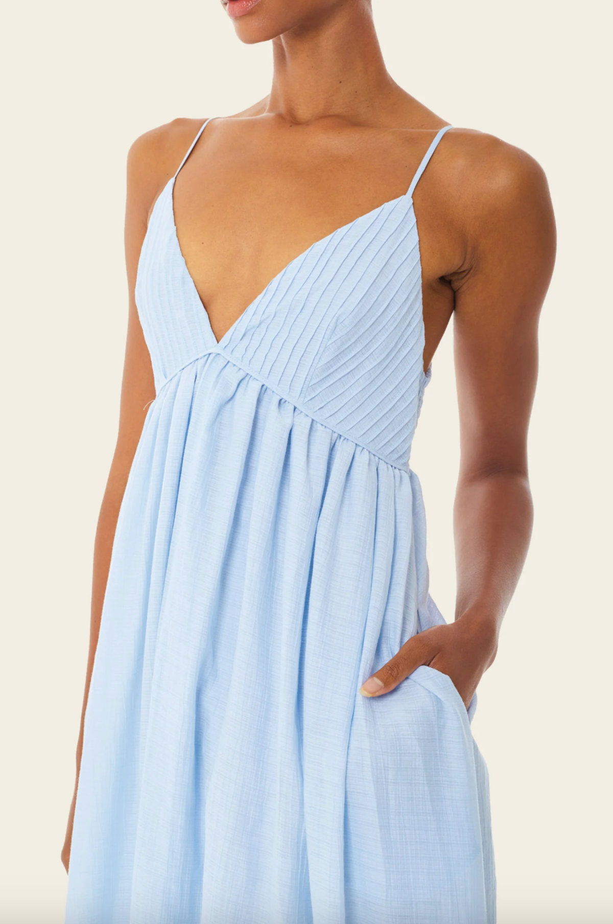 Find Me Now Sonatina Midi Dress - Ice Blue | Garmentory