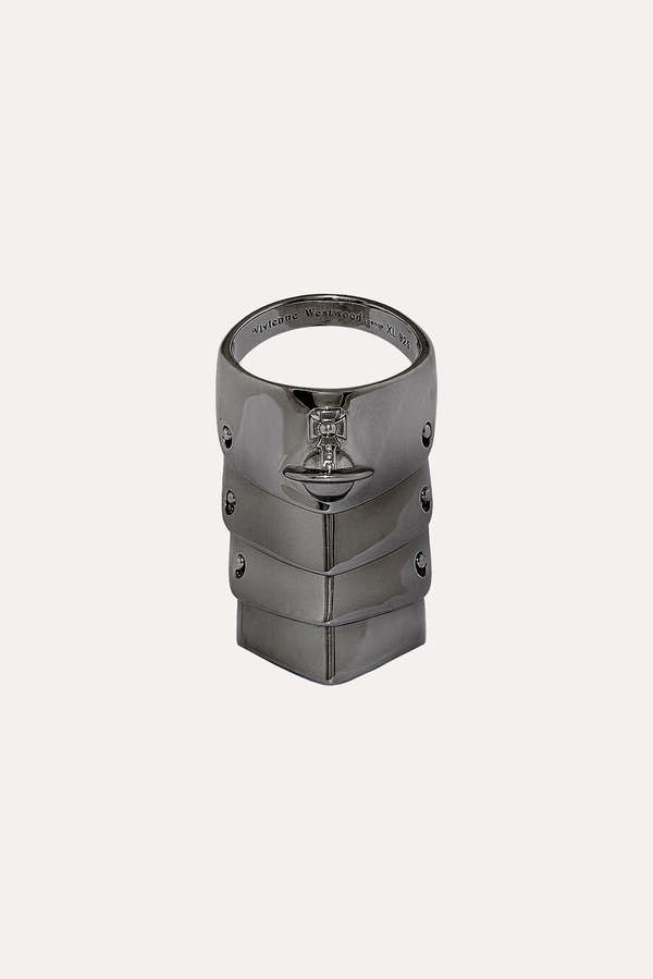 アクセサリー Vivienne Westwood  ARMOUR RING Vivienne Westwood armor ring size S gunmetal Used Japan | eBay