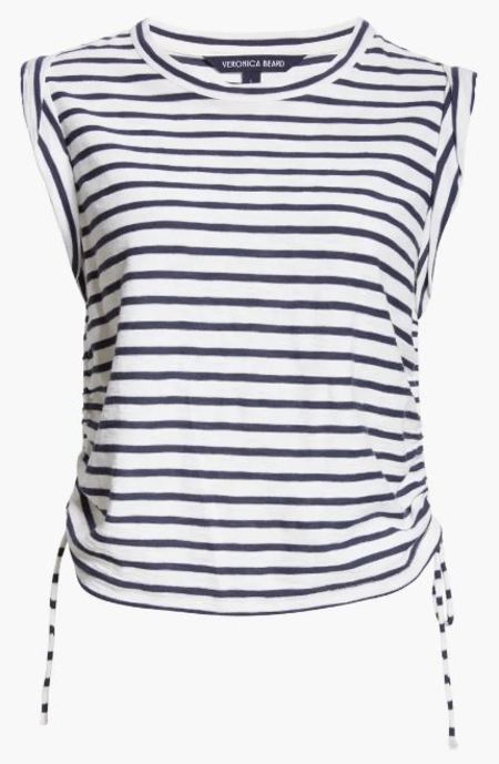 veronica beard porter leopard print cotton tee