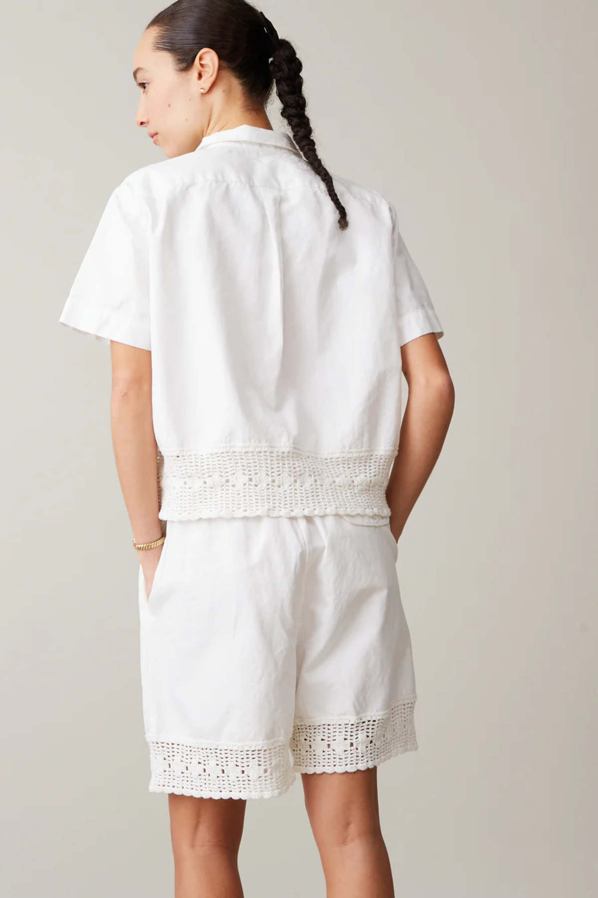 Caron Callahan Ada  Cotton Linen Shirt - White - Image 5 of 5