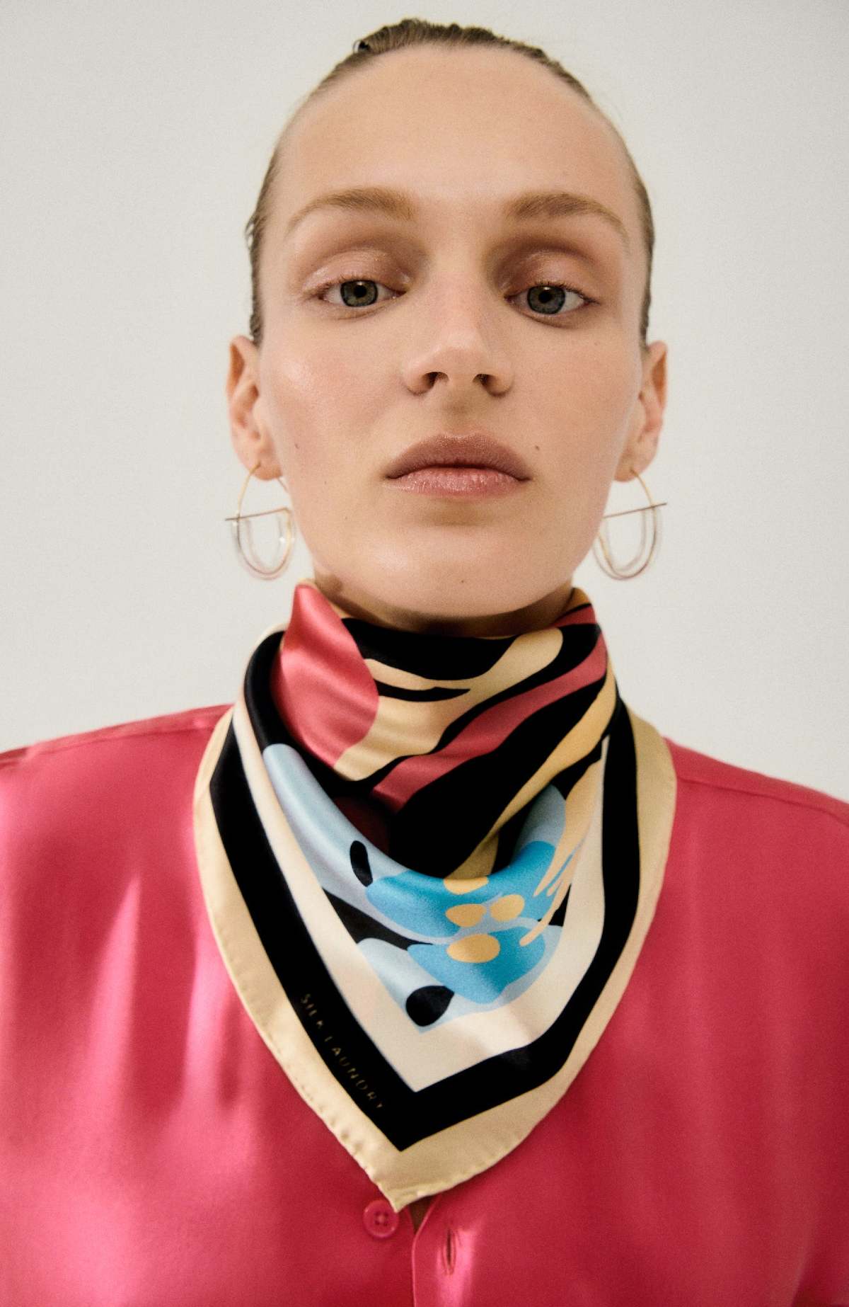 Silk Laundry SCARF - BLACK MIR - Image 3 of 4