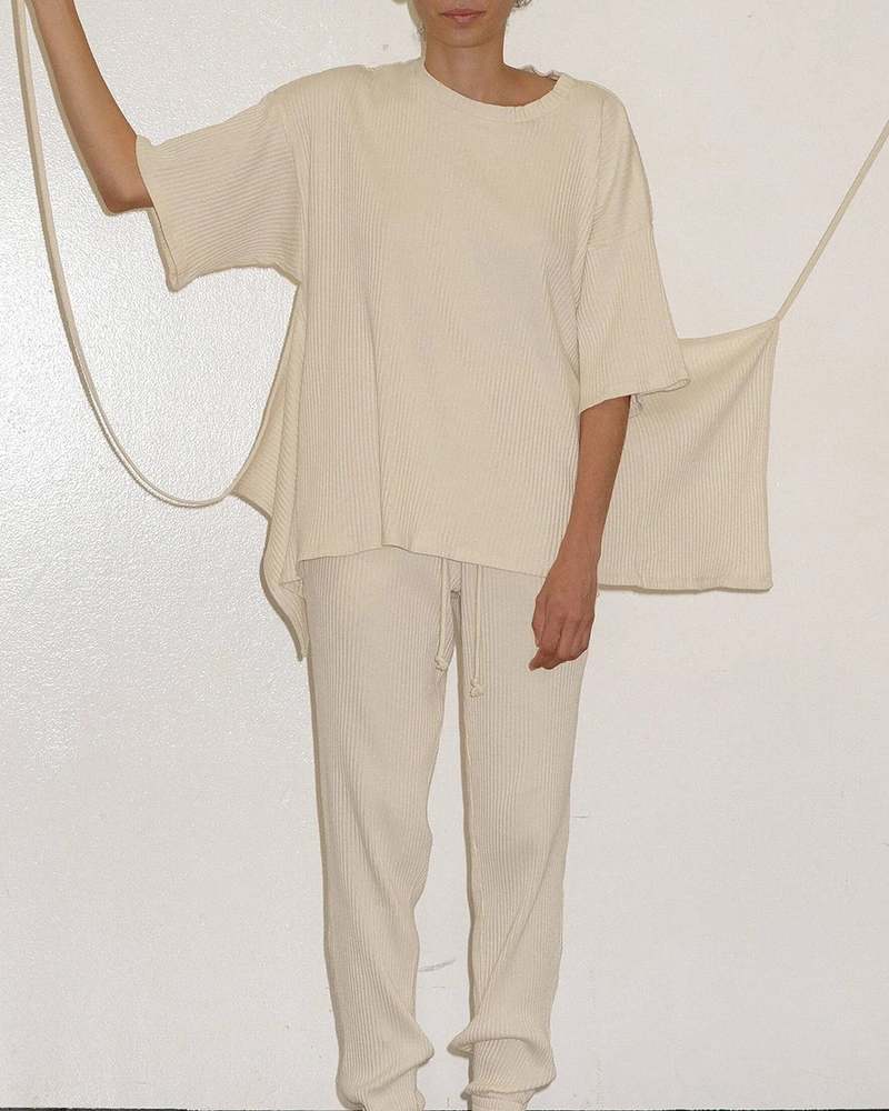 【baserange】ベースレンジshaw tee white ベースレンジ Baserange SHAW TEE-FLEECE RIB シャウ Tシャツ