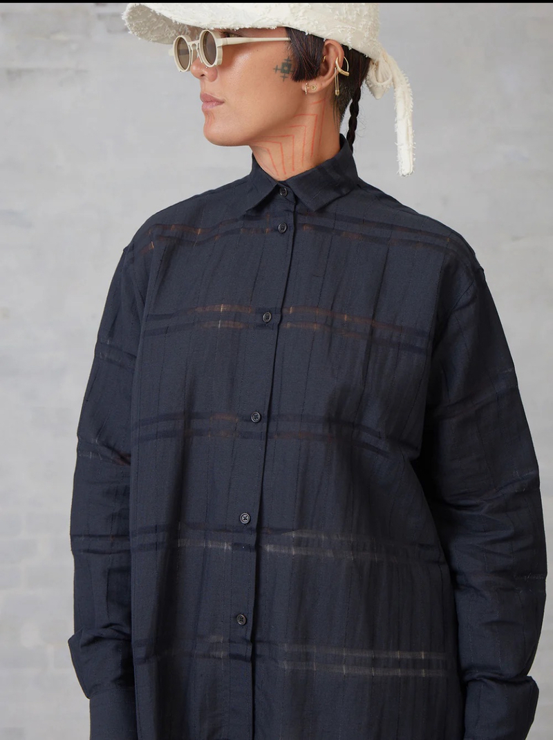Henrik Vibskov TAPE SHIRT - BLACK | Garmentory