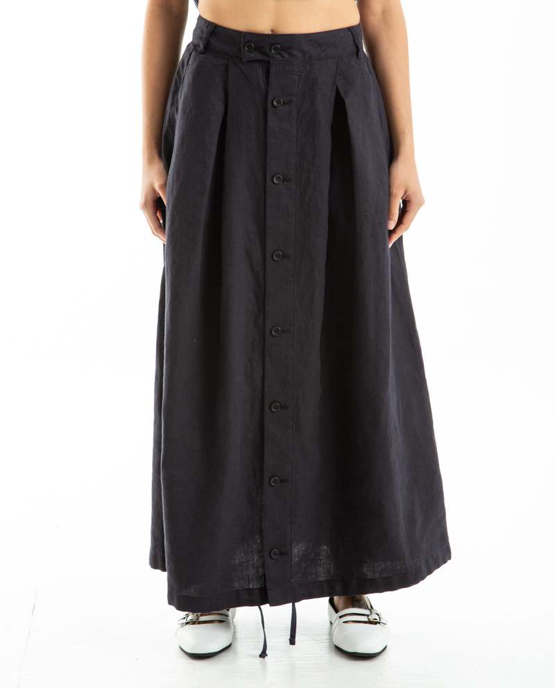 Engineered Garments｜SKIRTS (Tuck Skirt Dk.Navy Floral P Engineered Garments - Women's Tuck Skirt - Navy / Natural