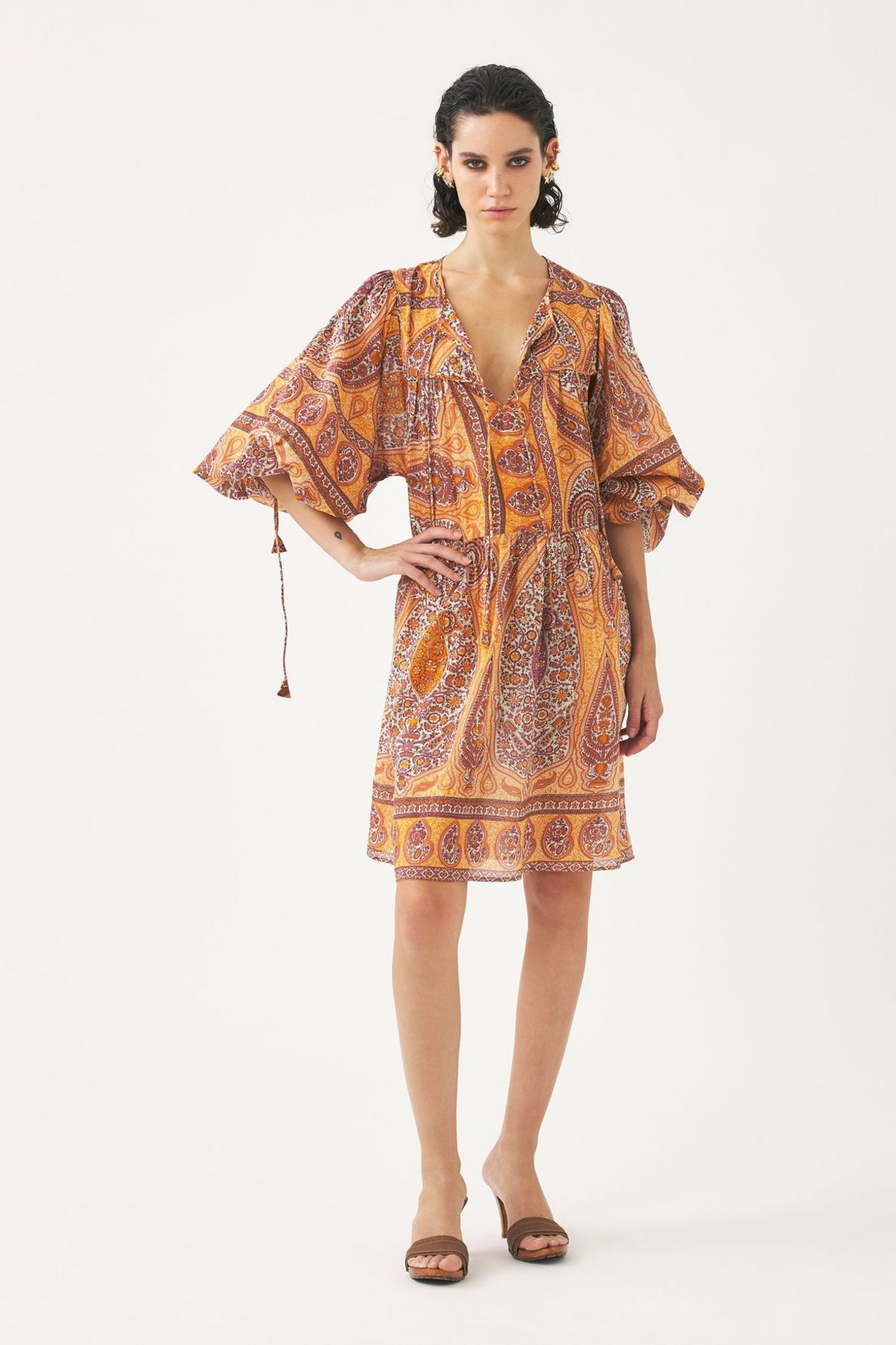 Antik Batik Tajar Mini Dress - Mango | Garmentory