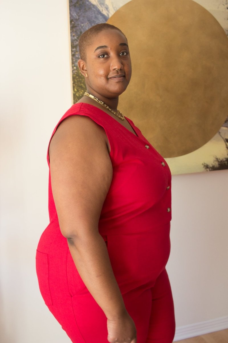 Birds of North America Myna Jumpsuit - Red | Garmentory