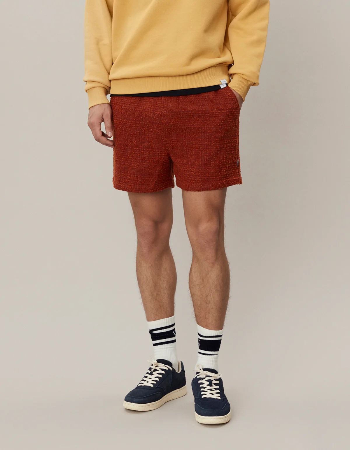 LES DEUX Kevin Boucle Shorts - Terracotta - Image 1 of 3