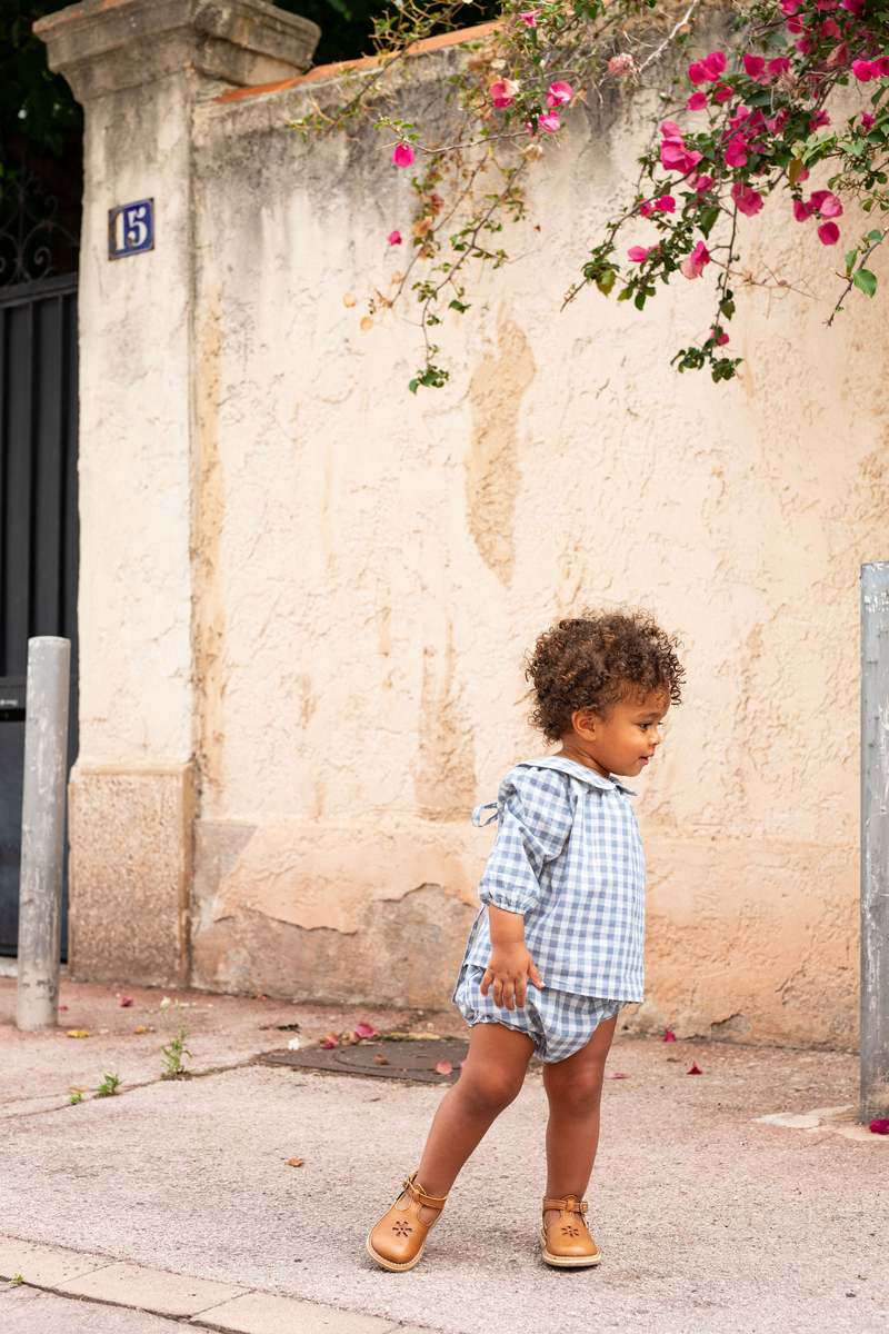 Kids Marsou Sardine And Dore Set - Blue Gingham | Garmentory