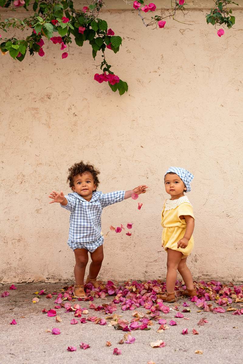 Kids Marsou Sardine And Dore Set - Blue Gingham | Garmentory