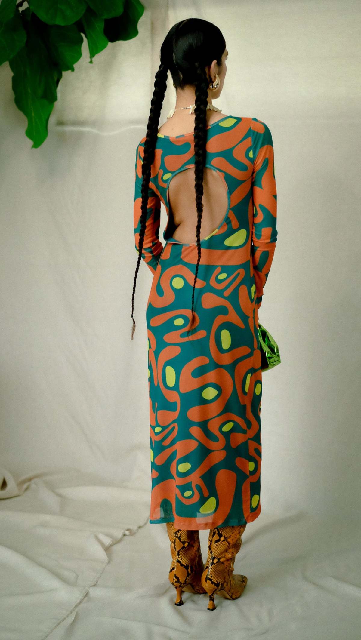 graffiti mesh dress Horoscopez Graffiti Print Cut Out Mesh Dress
