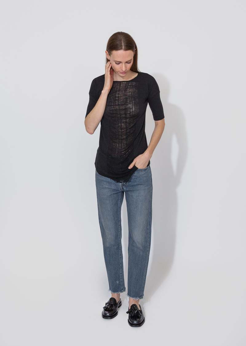Raquel Allegra Basic Tee - Black Raquel Allegra Basic Tee - Black