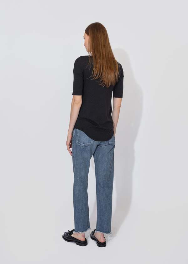 Raquel Allegra Basic Tee - Black Raquel Allegra Basic Tee - Black