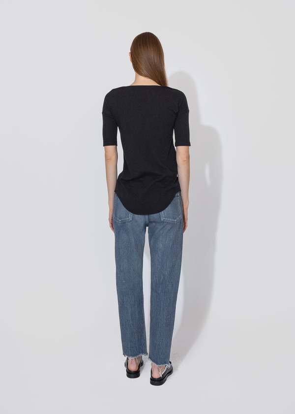 Raquel Allegra Basic Tee - Black Raquel Allegra Basic Tee - Black