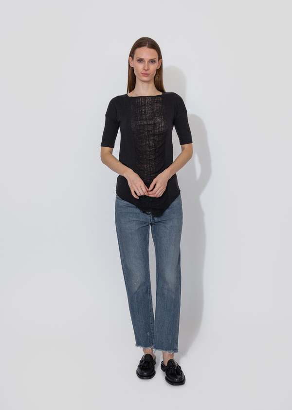 Raquel Allegra Basic Tee - Black Raquel Allegra Basic Tee - Black