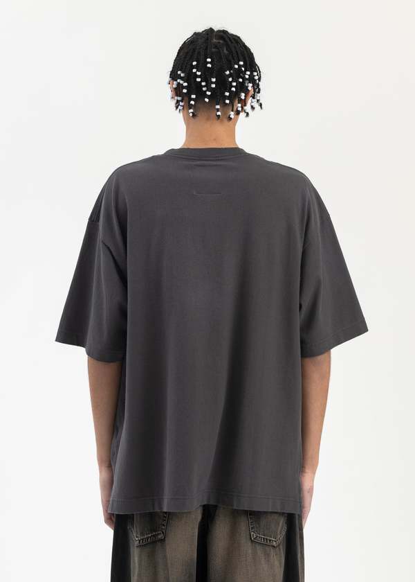 Mihara Yasuhiro DISTRESSED ACID PRINTED TEE - BLACK | Garmentory