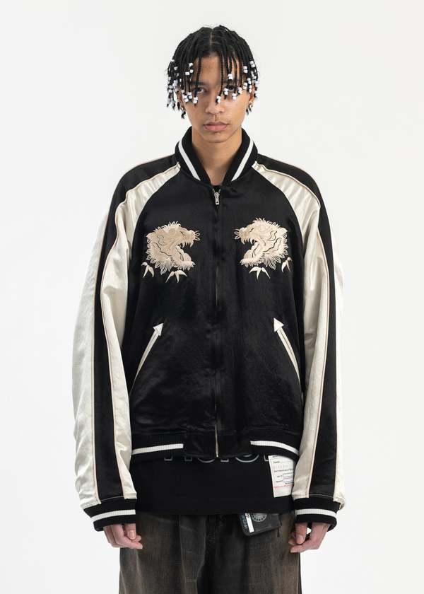 Mihara Yasuhiro GREY REVERSIBLE SOUVENIR JACKET - Multi | Garmentory
