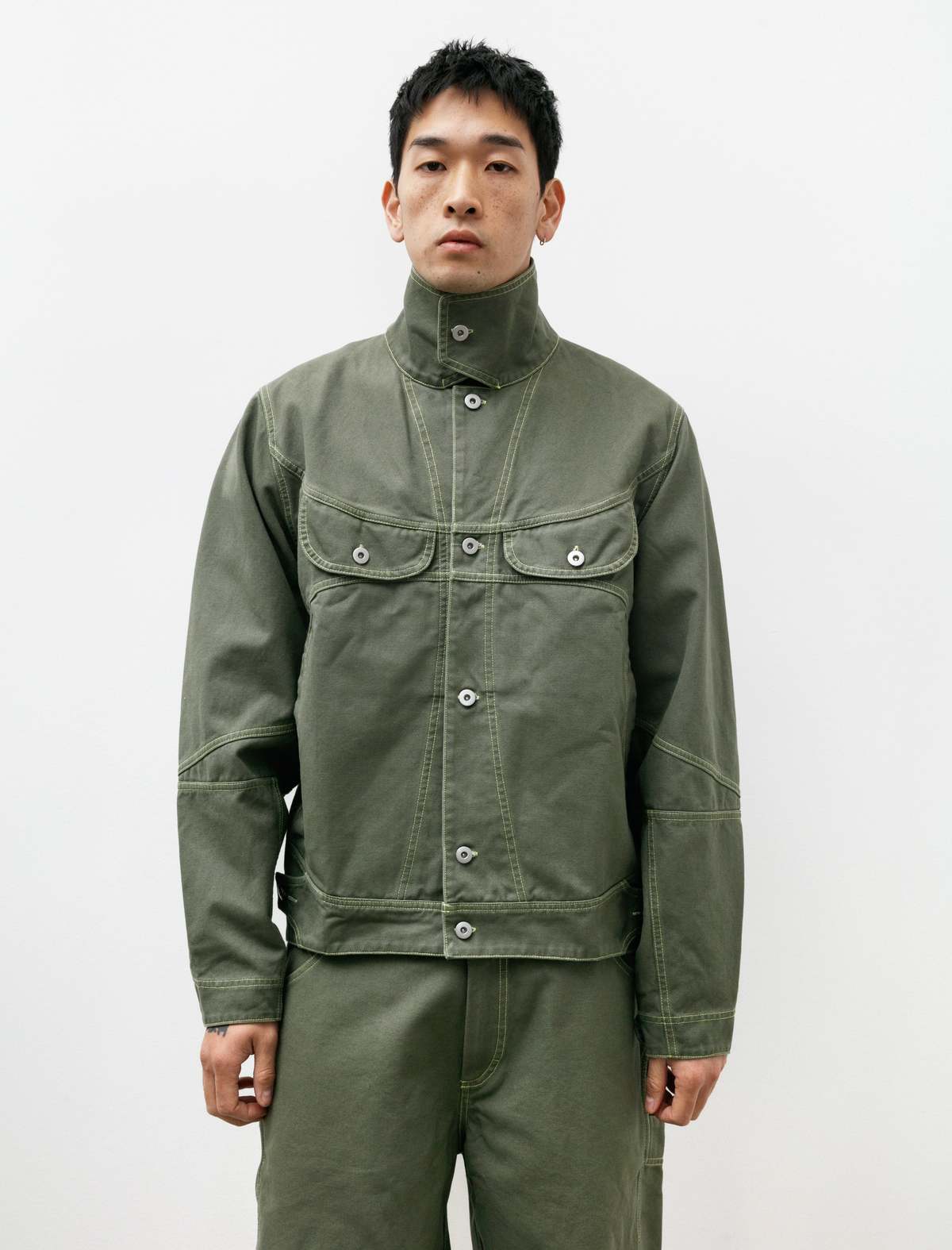 Colin Meredith Welder Button Jacket - Moss Wash | Garmentory