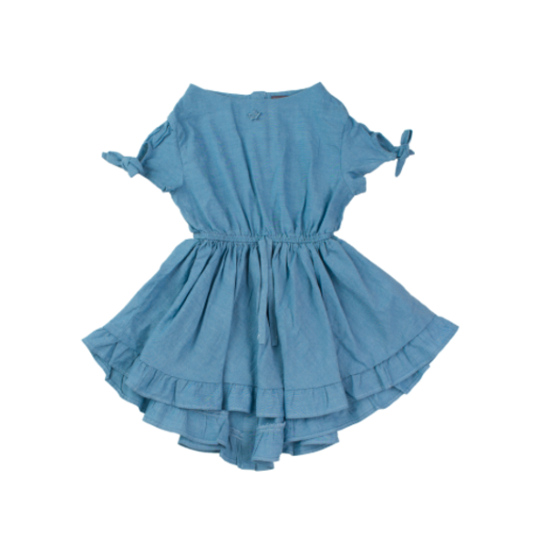 tocoto vintage denim dress Kids Tocoto Vintage Denim Dress