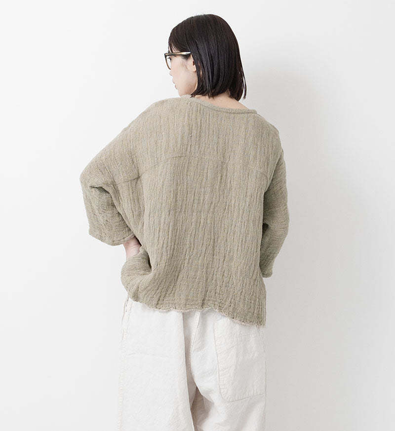 トップス argue linen panama gauze pullover Veritecoeur Linen Gauze Pullover | Garmentory