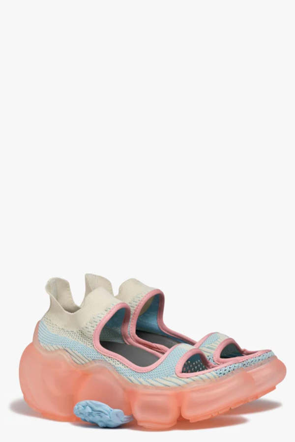靴 grounds MOOPIE ASI SANDAL grounds Moopie AS1 Sandal - Cream Sky/Frost Pink | Garmentory