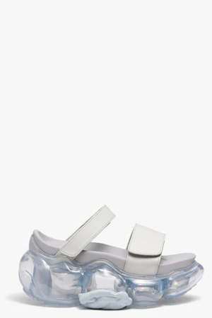 grounds Moopie Leather Sandal - Gray/Ice Gray | Garmentory
