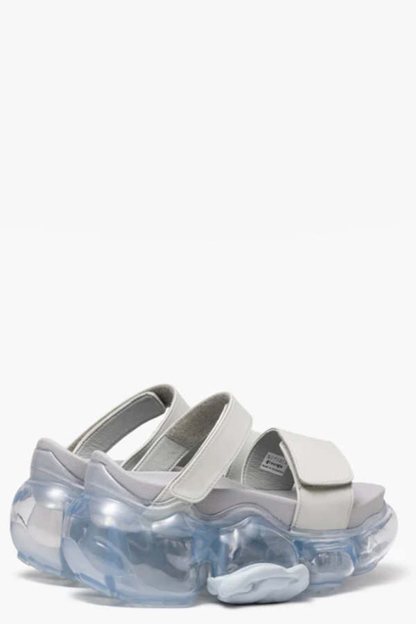 grounds Moopie Leather Sandal - Gray/Ice Gray | Garmentory