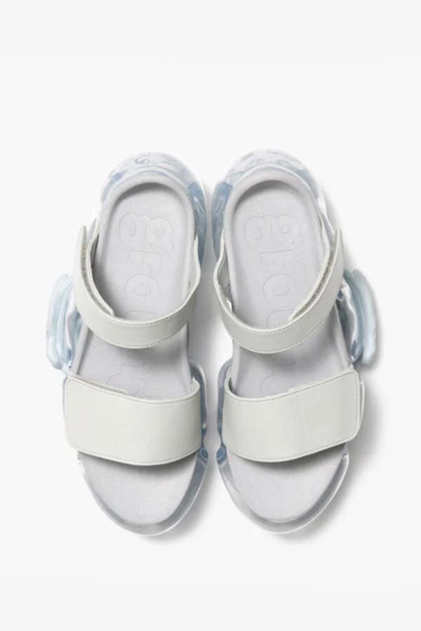grounds Moopie Leather Sandal - Gray/Ice Gray | Garmentory