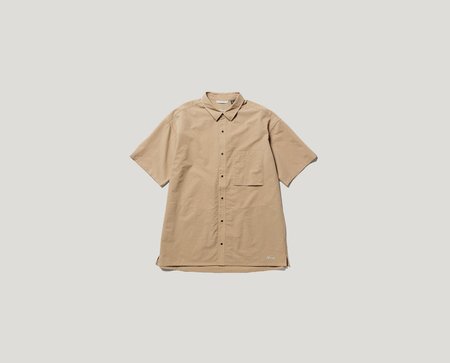 Nanga Nylon Tusser Open Collar Shirt - Grey | Garmentory