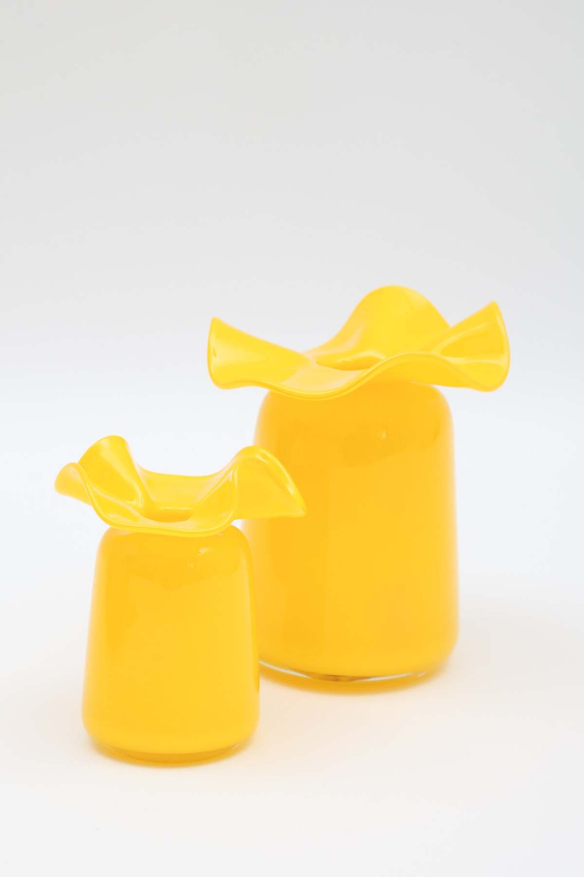 Terraglassworks Jumbo Ruffle Vase - Yellow | Garmentory