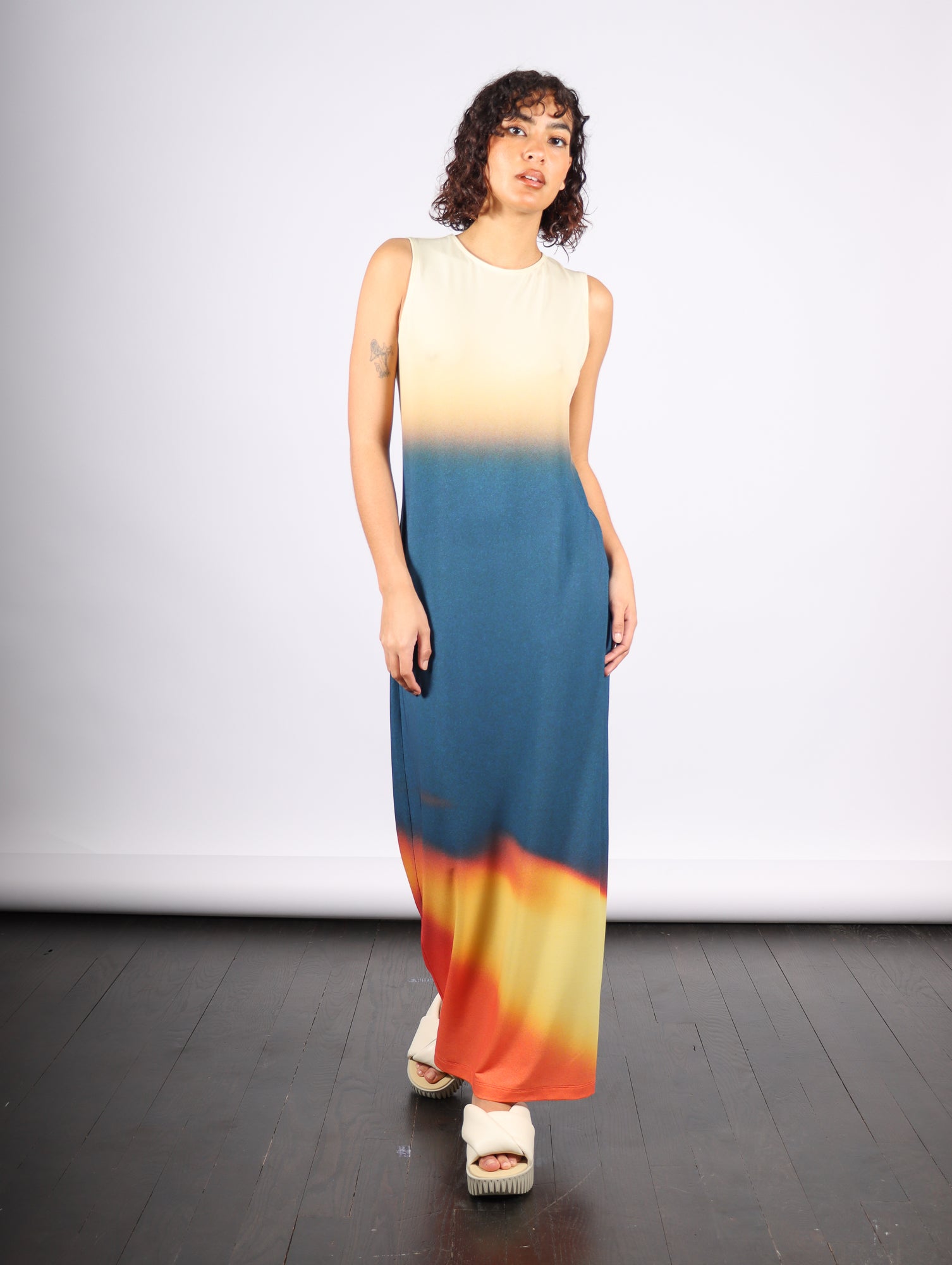 イッセイミヤケ Issey Miyake light leak ワンピース Light-Leak-Dress-in-Orange---