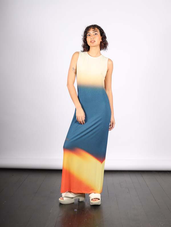 strapless open back dress Dress Everly Touchdown Navy/Orange main image 0
