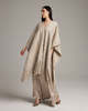 VOZ Long Marble Fringe Manta Shawl - Sand - Thumbnail 2