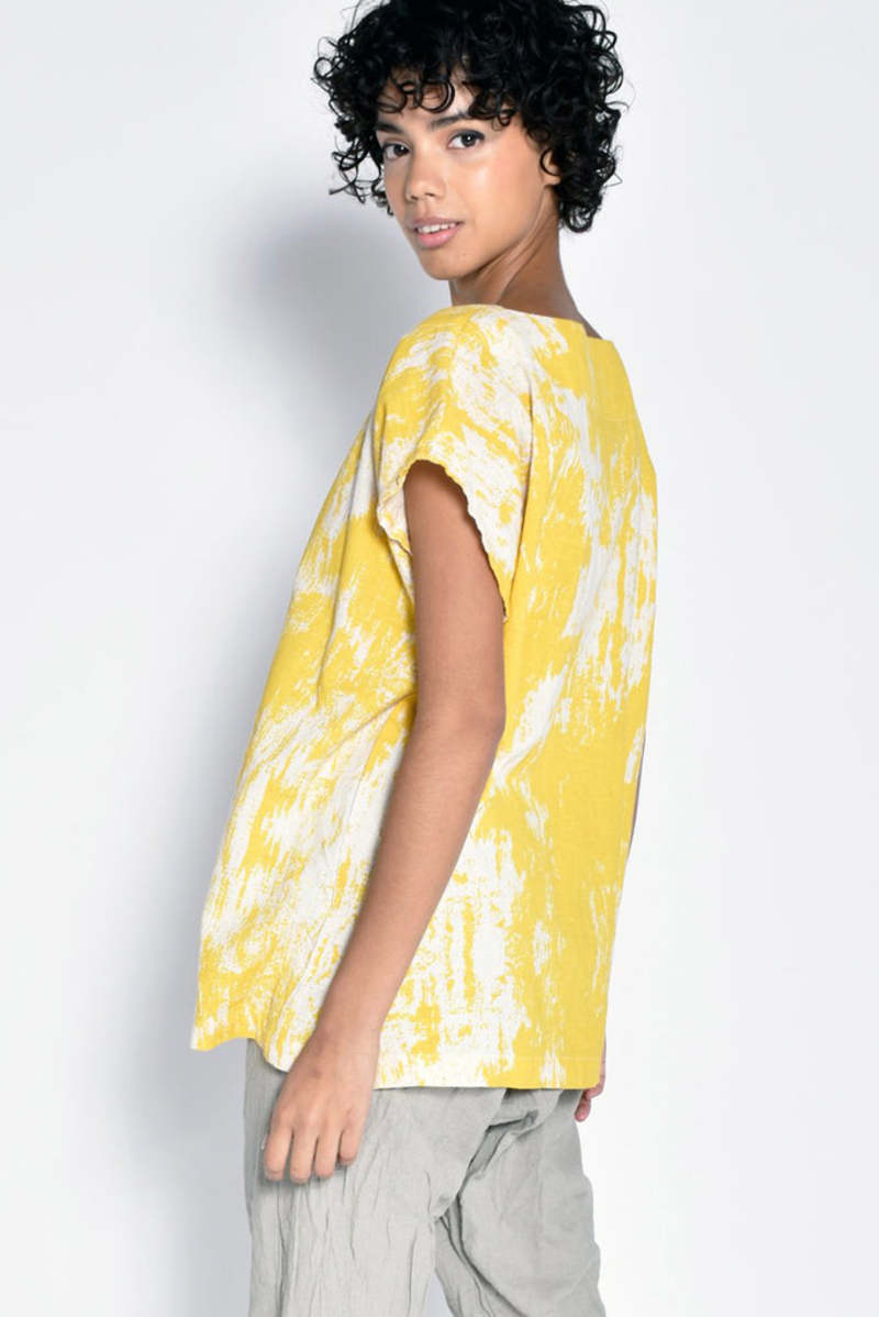 Uzi NYC Bark Print Tunic Top
