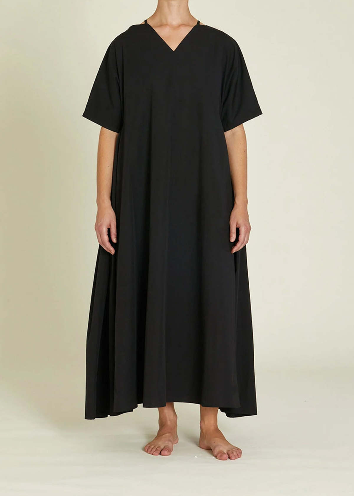 Black Crane Star Neck Dress - Black | Garmentory
