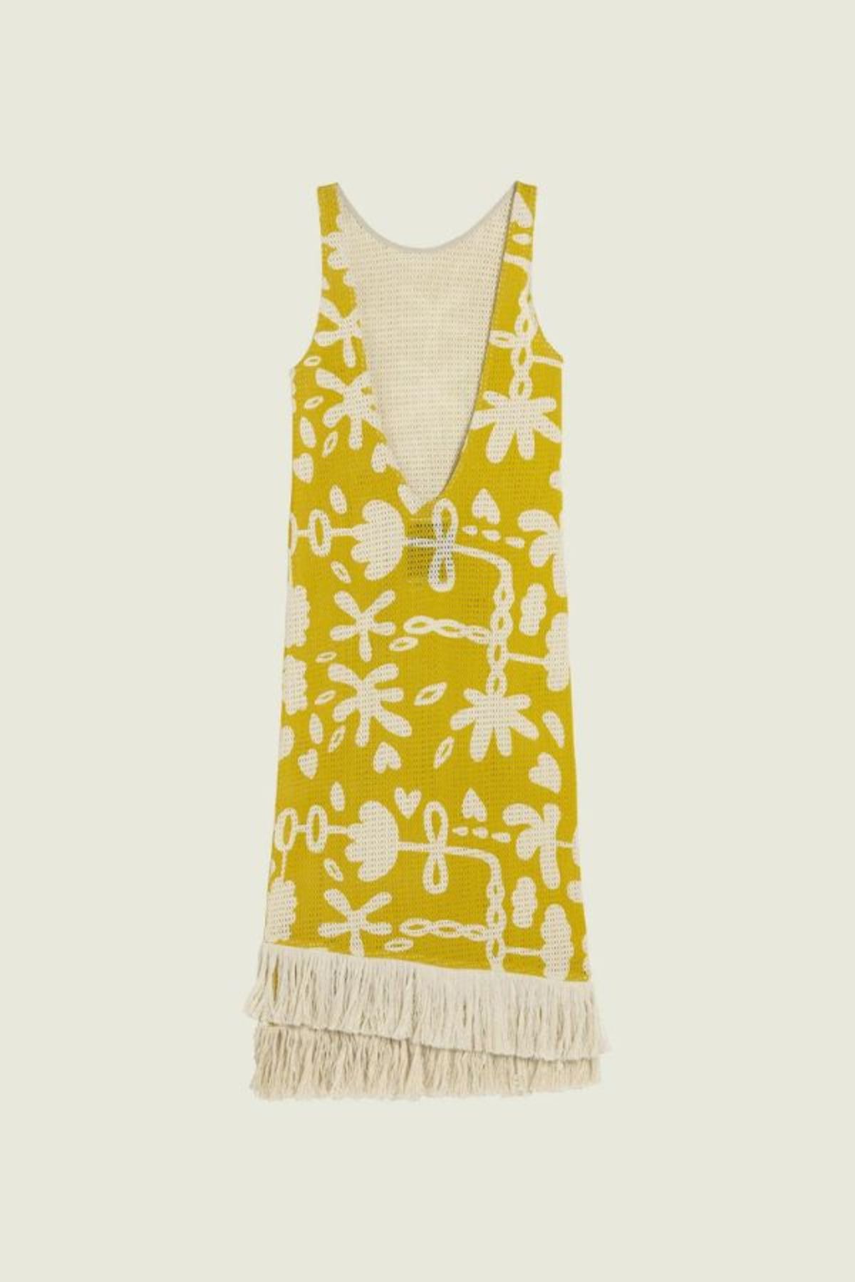 OAS Ari Slip Net Dress - Galbanum - Image 6 of 7