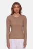 The Tile Club Sylvia Cashmere Henley Sweater - Mink - Thumbnail 1