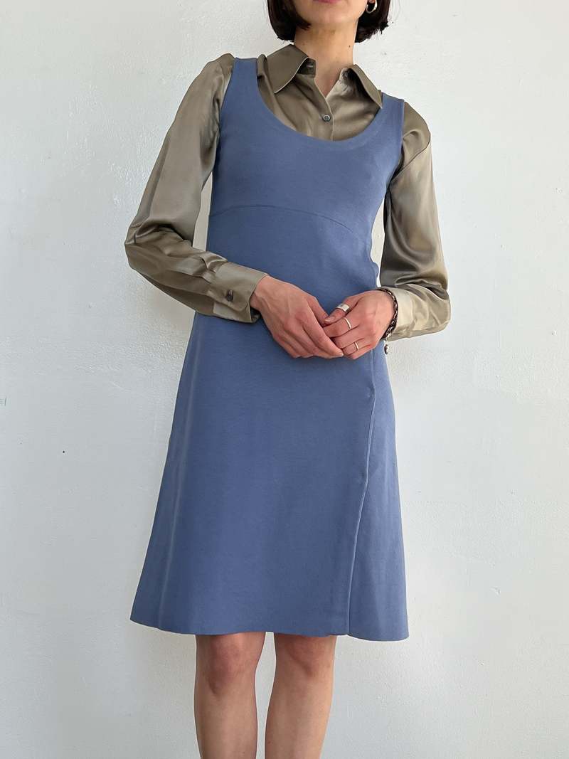 Prada Cornflower Silk Knit Dress - blue | Garmentory Prada Cornflower Silk Knit Dress - blue | Garmentory