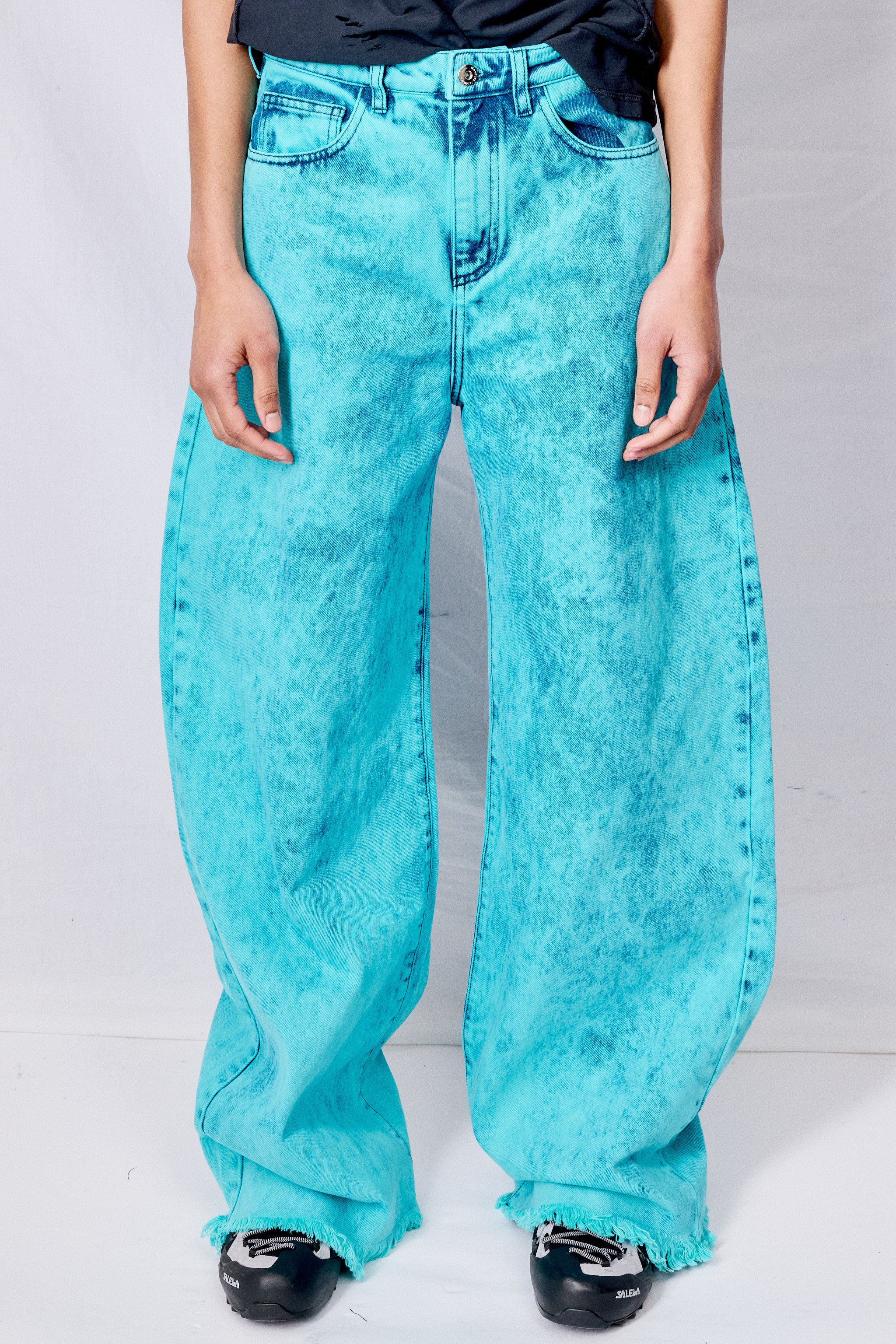 Marques Almeida Boyfriend Jeans - Turquoise Denim | Garmentory