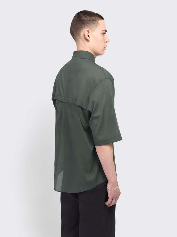 Lemaire Double Pocket SS Shirt - Asphalt | Garmentory