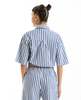 Stateside Puckered Stripe S/S Cropped - Navy - Thumbnail 3