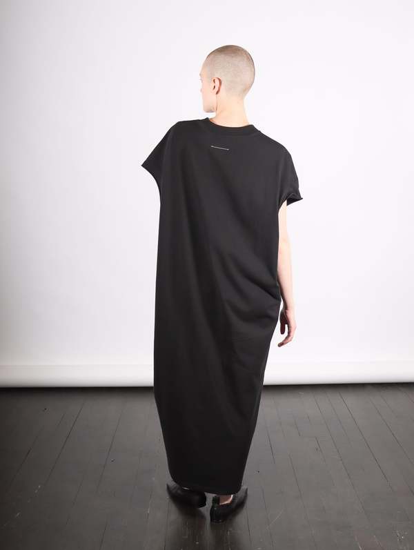 Maison Margiela Deep V Maxi T shirt Dress - Black | Garmentory