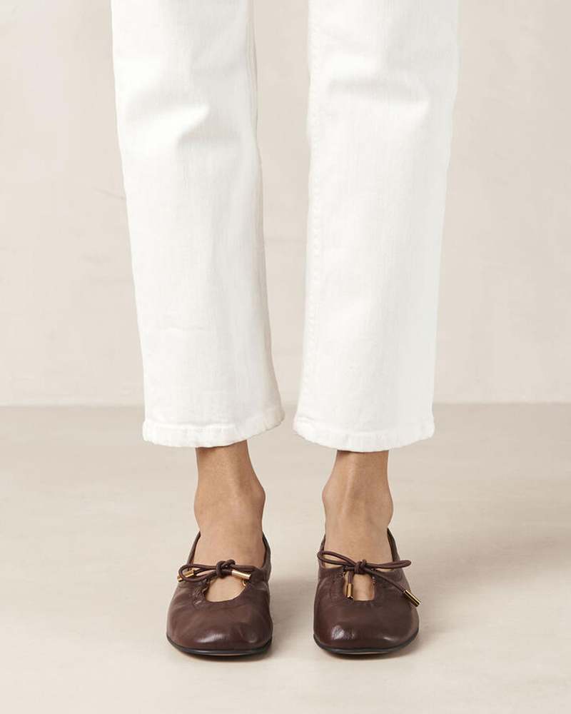 Alohas Rosalind Leather Ballet Flats - Brown | Garmentory