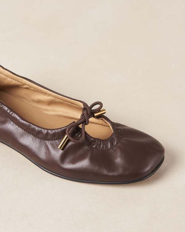 Alohas Rosalind Leather Ballet Flats - Brown | Garmentory
