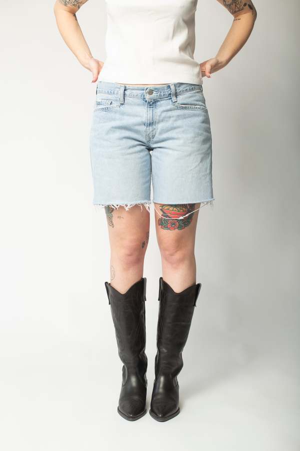 Vintage Levi's Silvertab Denim Cut-Offs shorts - blue