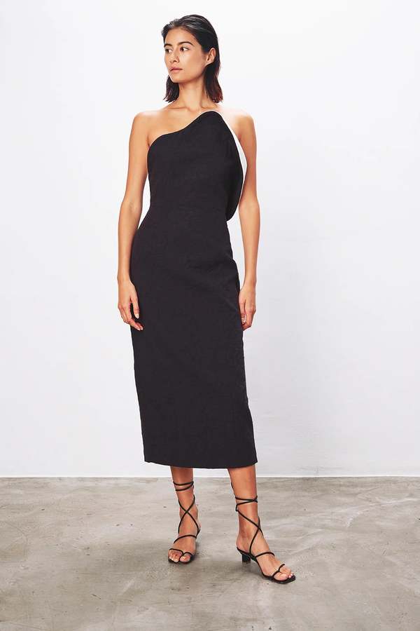 mara hoffman one shoulder dress Mara Hoffman One-Shoulder Mini Dress - Black Dresses, Clothing - WHX65492