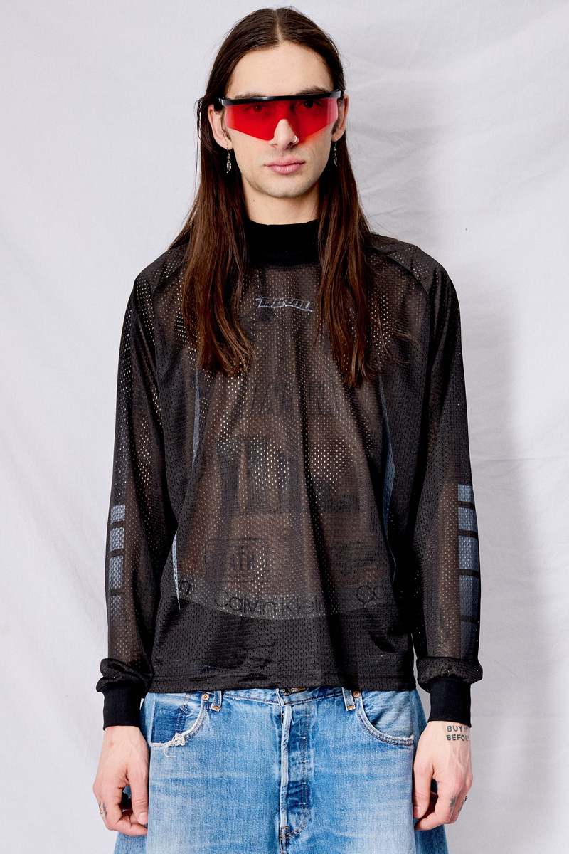 BOILER ROOM Petrol LS T-Shirt Black メッシュ BOILER ROOM Petrol LS T-Shirt Black メッシュ