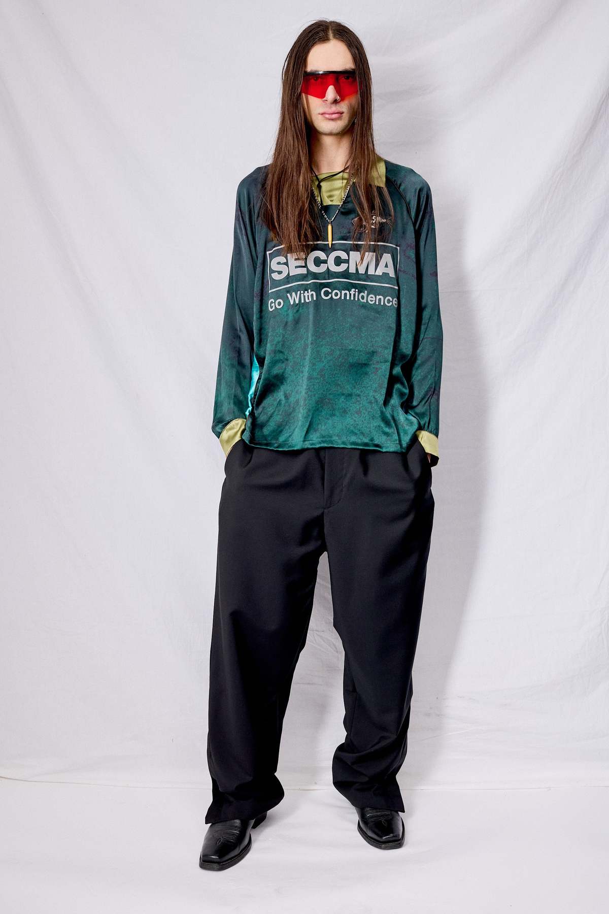 SERAPIS Football Top - Petrol/Rust | Garmentory