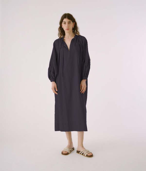 SAYAKA DAVIS NEW YORK Puffy Sleeve Dress - Eggplant